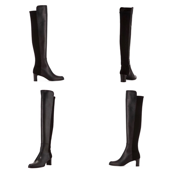 Stuart Weitzman 50/50 Napa Leather & Stretch Boot - Picture 2 of 16